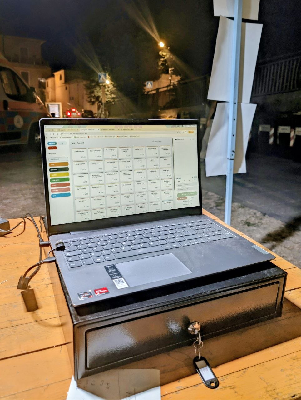 POS SagraGO in cassa alla sagra